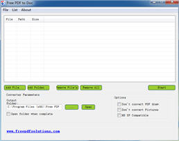 PDF转换DOC(Free PDF to Doc) 1.0 英文