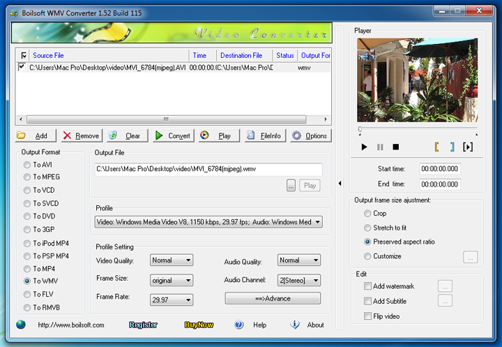 Boilsoft WMV Converter（WMV转换器） 1.52 安装版