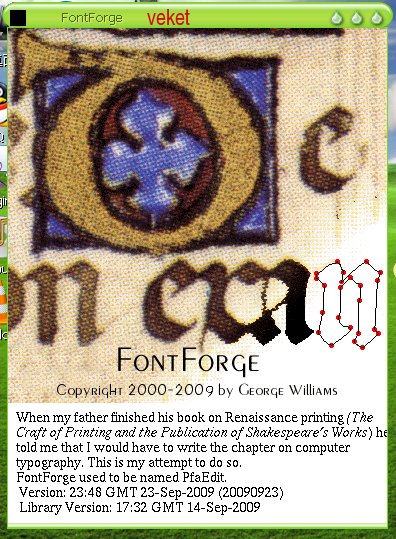 fontforge for veket（字体编辑软件） windows版