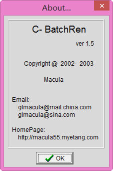 C-BatchRen （批量更改文件名） 1.5 绿色免费版