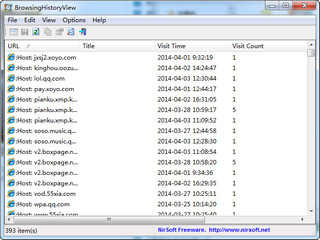 BrowsingHistoryView（浏览器历史记录管理） 1.50 免费绿色版