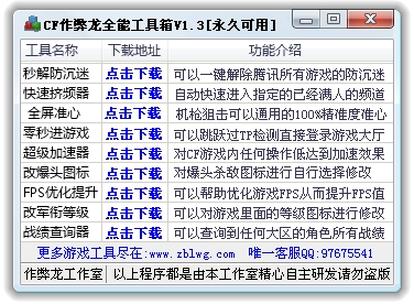 CF作弊龙全能工具箱 1.4 绿色免费版