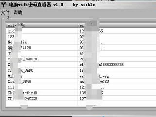 电脑wifi密码查看器