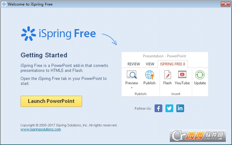 PPT转换Flash转换器(iSpring Free)