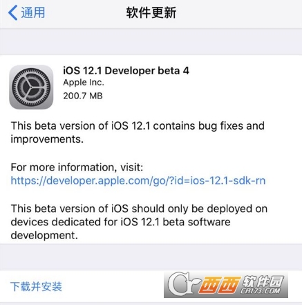 ios12.1开发者预览版beta4固件