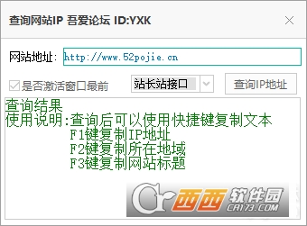 IP查询工具(查询网站IP标题)