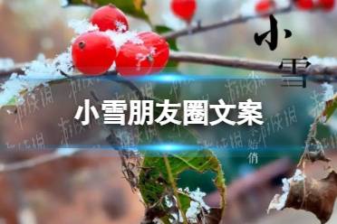 小雪朋友圈文案 小雪文案简短2022