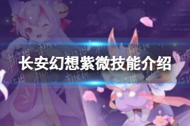 《长安幻想》紫微技能是什么 紫微技能介绍