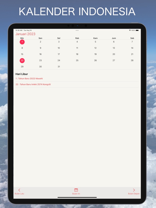 Kalender Indonesia 2023 1.1 ios官方版