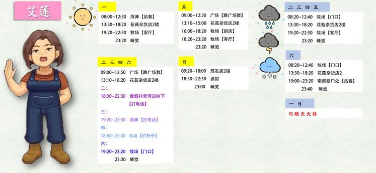 奶牛镇的小时光艾莲日常路线及剧情攻略[视频][多图]