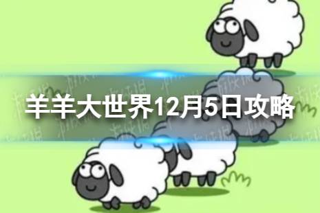 《羊了个羊》羊羊大世界12.5攻略 12月5日羊羊大世界怎么过