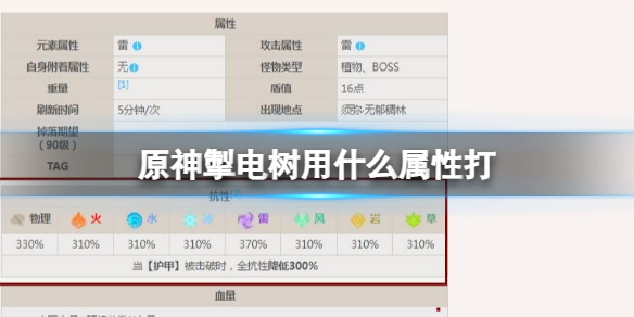 原神掣电树用什么属性打