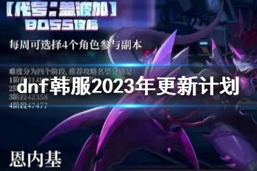 《dnf》韩服2023年更新计划一览