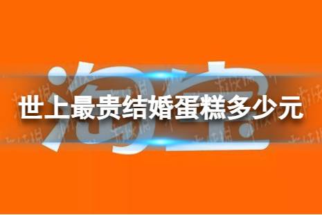 【有钱人的世界我大受震撼】世上最贵结婚蛋糕多少元？